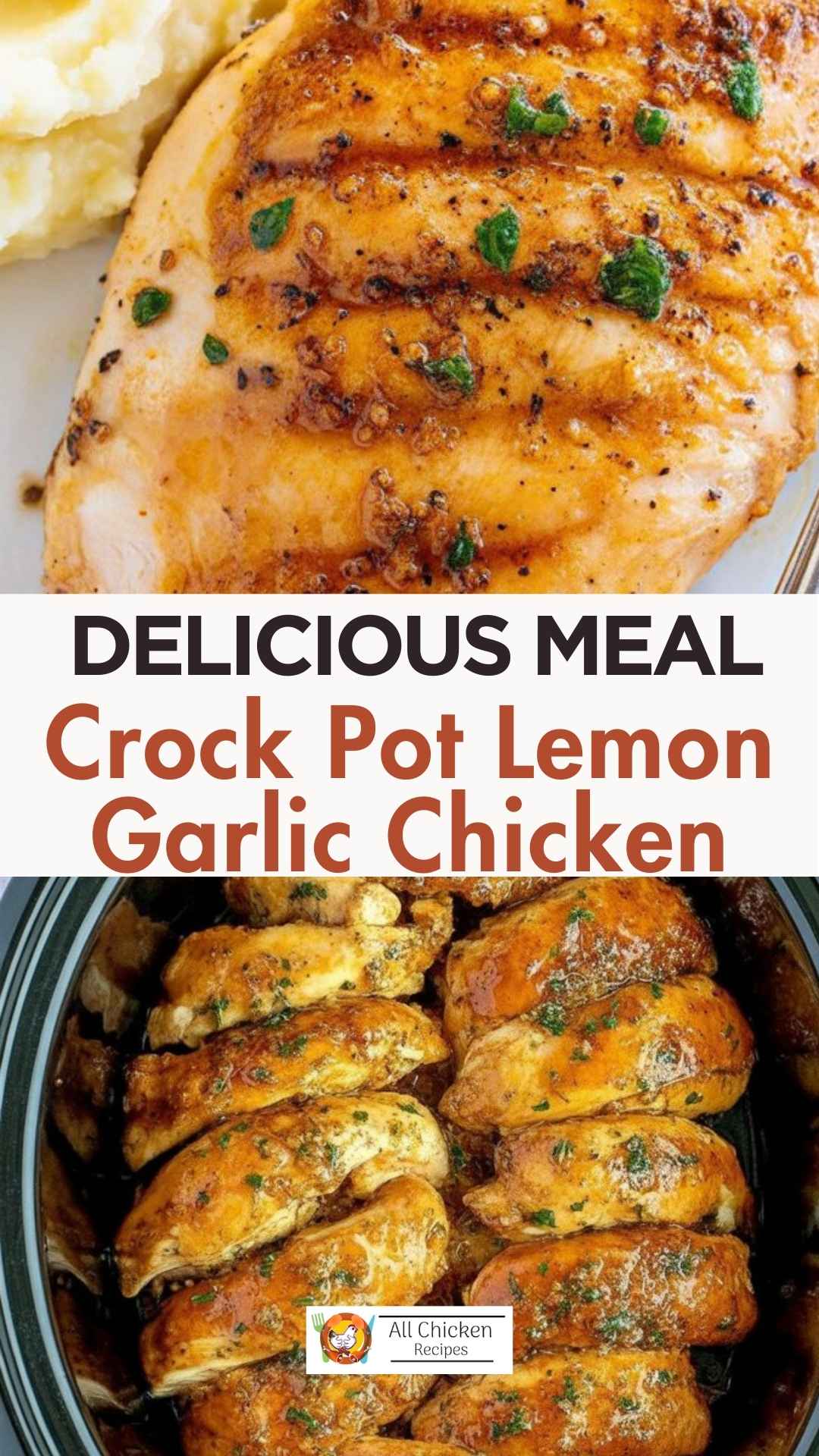 Crock Pot Lemon Garlic Chicken