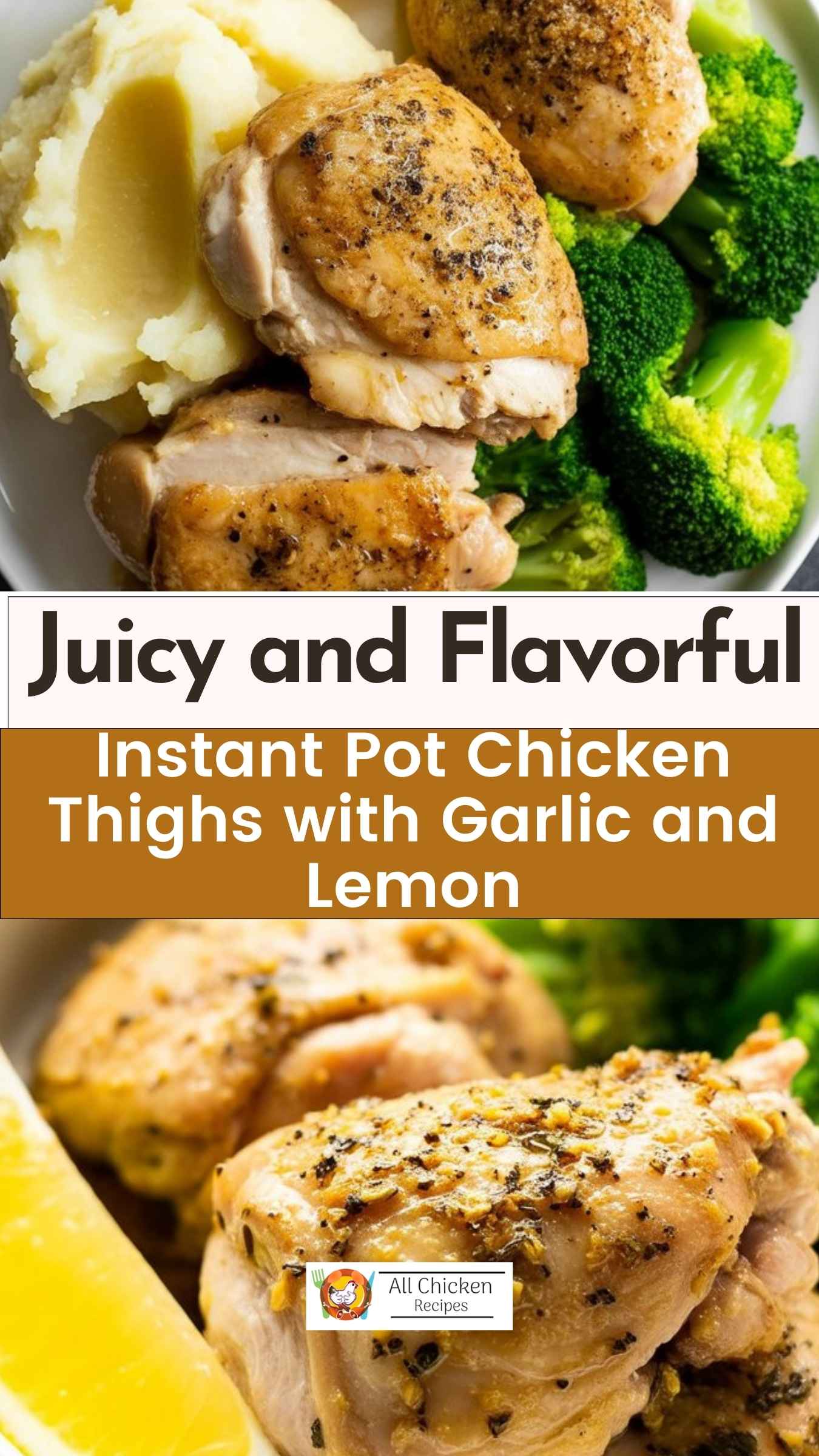 Instant Pot Chicken Thighs with Garlic and Lemon