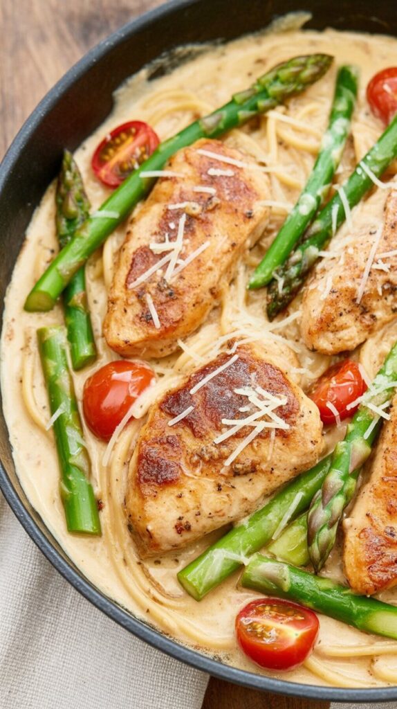 best Keto Tuscan Chicken and Asparagus