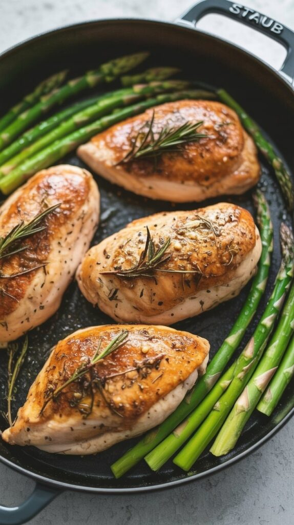 best One Pan Garlic Herb Chicken and Asparagus
