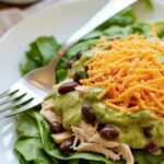 easy Crock Pot Chicken and Black Bean Taco Salad