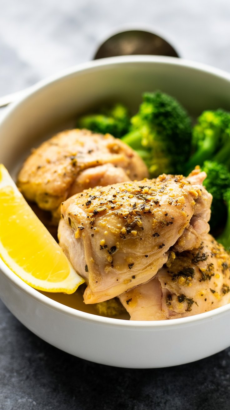 easy Instant Pot Chicken Thighs with Garlic and Lemon