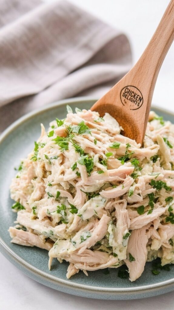 easy Shredded Chicken Salad (Costco Style)