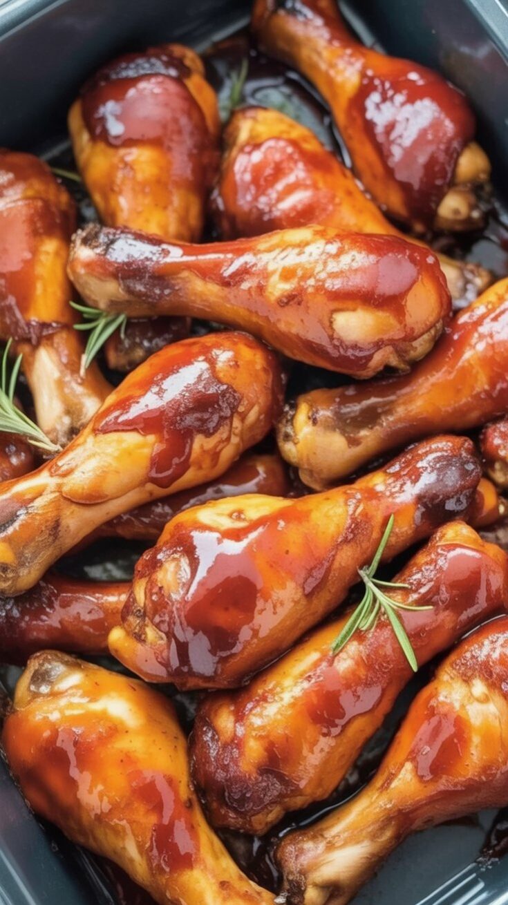 easy Slow Cooker BBQ Chicken Legs