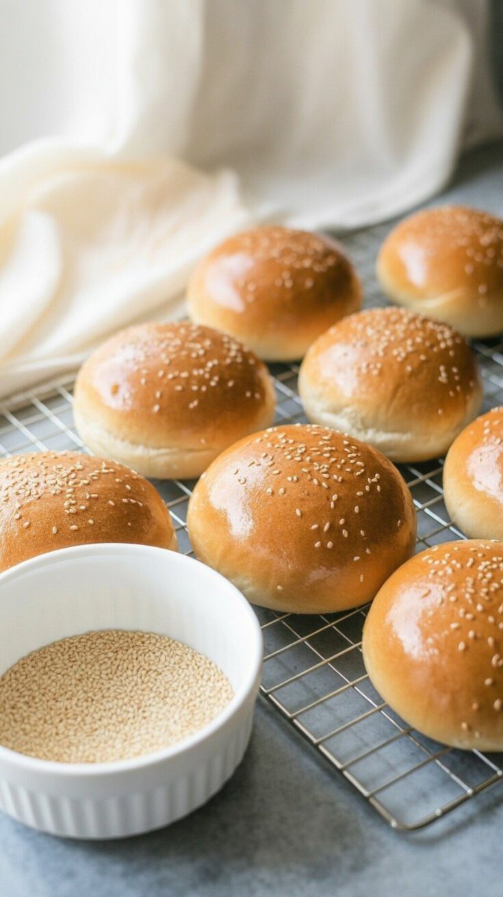 easy Sourdough Hamburger Buns